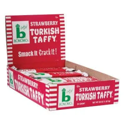 Bonomo Turkish Taffy Strawberry 1.5 oz. Bar