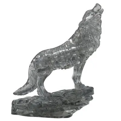 3D Crystal Puzzle - Black Wolf