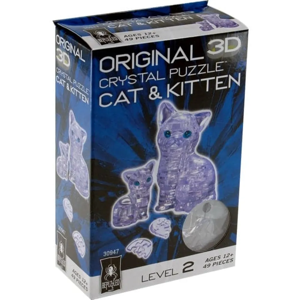 3D Crystal Puzzle - Cat & Kitten