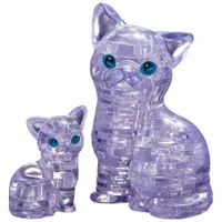 3D Crystal Puzzle - Cat & Kitten