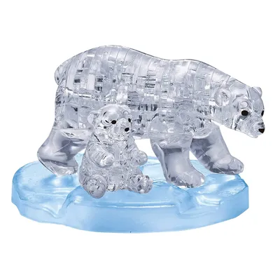 3D Crystal Puzzle - Polar Bear with Baby