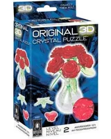 3D Crystal Puzzle - Red Roses in a Vase