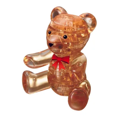 3D Crystal Puzzle - Teddy Bear Gold