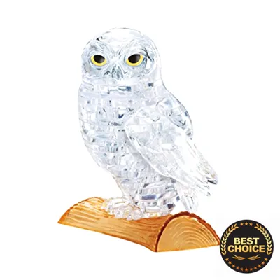 3D Crystal Puzzle - White Owl