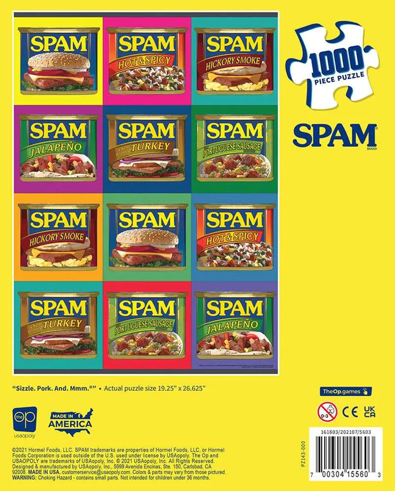 SPAM Sizzle, Pork And Mmm - 1,000 Piece puzzle