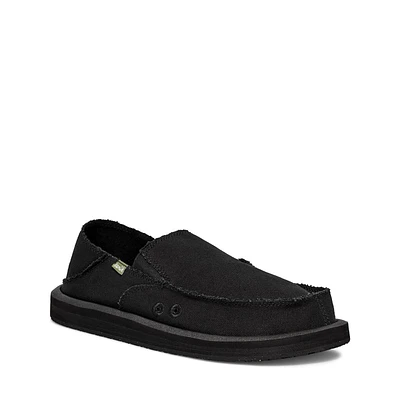 Men's Shoes Sanuk DONNY Slip On Sidewalk Surfers Loafers 1158512 BLACKOUT