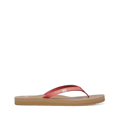 Women's Shoes Sanuk YOGA JOY Flip Flop Toe Post Sandals SWS10275 BURNT CORAL