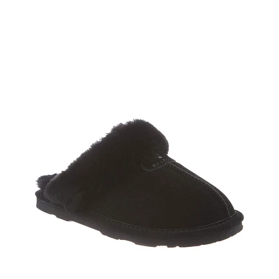 Women's Shoes Bearpaw LOKI II Scuff Suede Slippers 671W BLACK