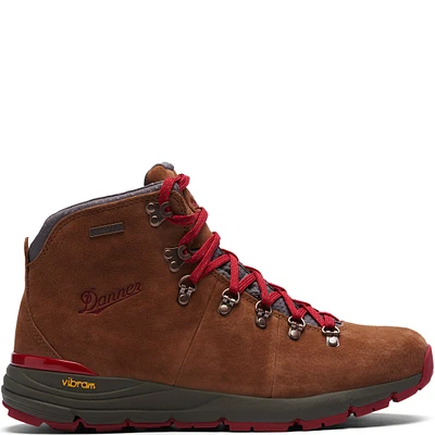 Danner Mountain 600 Hiking Boots for Women Density Footbed & Vibram Traction Outsole, Brown/Red