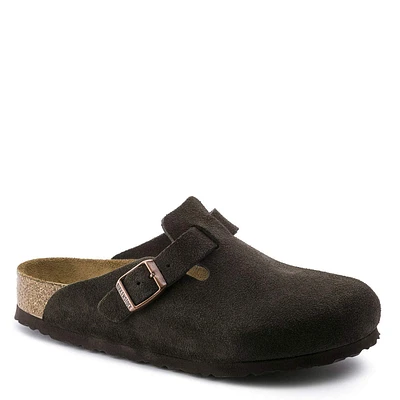 Unisex Shoes Birkenstock BOSTON Soft Footbed Clog Mules MOCHA SUEDE