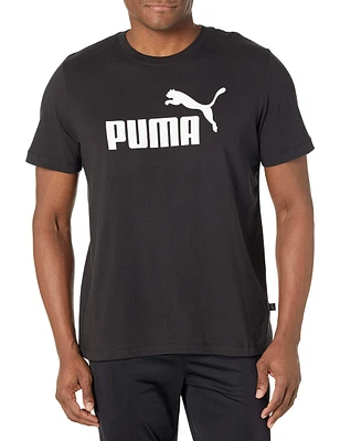 PUMA Men's Essential Logo Tee, Black