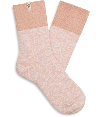 Women's Socks UGG RIB KNIT SLOUCHY QUARTER Socks 1153340 ROSE TEA