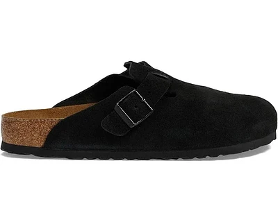 Unisex Shoes Birkenstock BOSTON Soft Footbed Clog Mules 660471 BLACK SUEDE