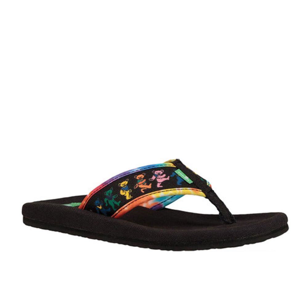 Sanuk Grateful Dead Dancing Bears Outlet (Sanuk U Puffy Chiller Low X Grateful  Dead Yellow Black Shoes Men NWT)