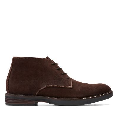 Paulson Mid Dark Brown Suede - 26151969 by Clarks