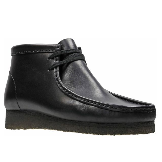 Clarks Wallabee Boot 55512 (Black Leather) | MainPlace Mall display picture 2