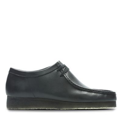 Wallabee Black Leather - 26155514 by Clarks