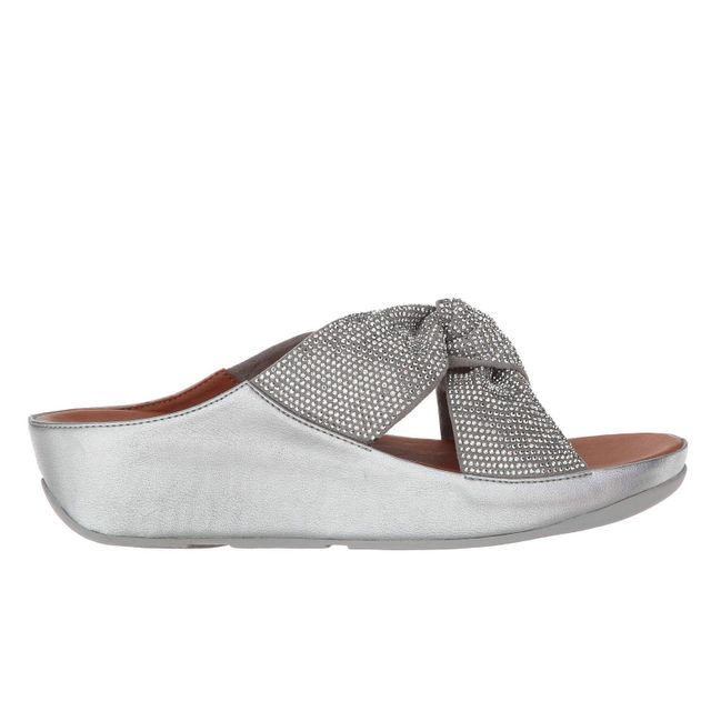 Fitflop Twiss Crystal Slide R44-011 (Silver) | MainPlace Mall