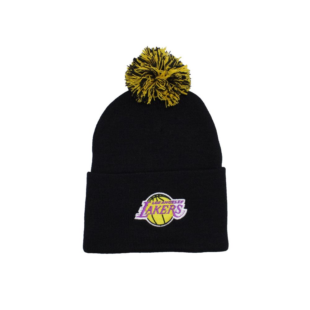 Los Angeles Lakers Pom Pom Knit Hat LKR6020 (Black)