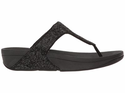 Fitflop Glitterball Toe Post H25-001 (Black)