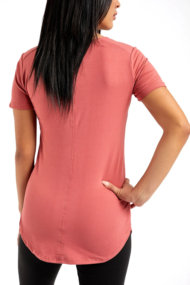 Black - Short Sleeve Tunic Top