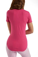 Fuchsia - Short Sleeve Tunic Top