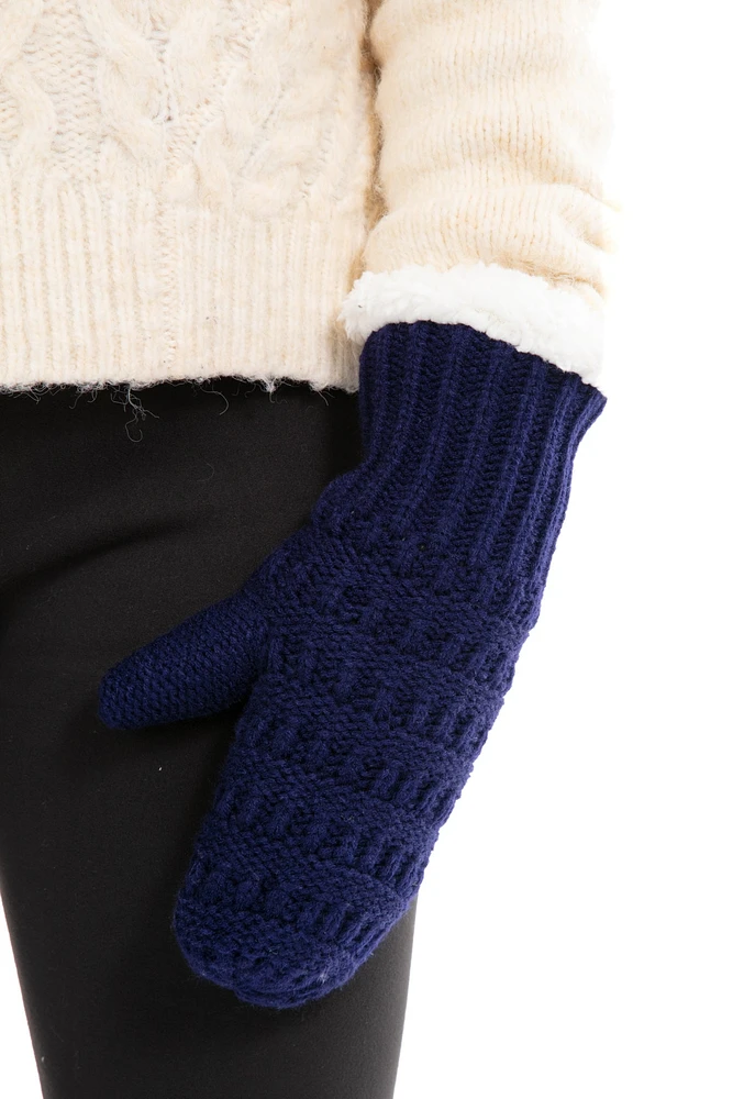 Pink - Cozy Lined Mittens