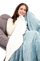 Bluish Grey - Sherpa Blanket