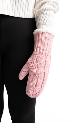 Pink - Cozy Lined Mittens