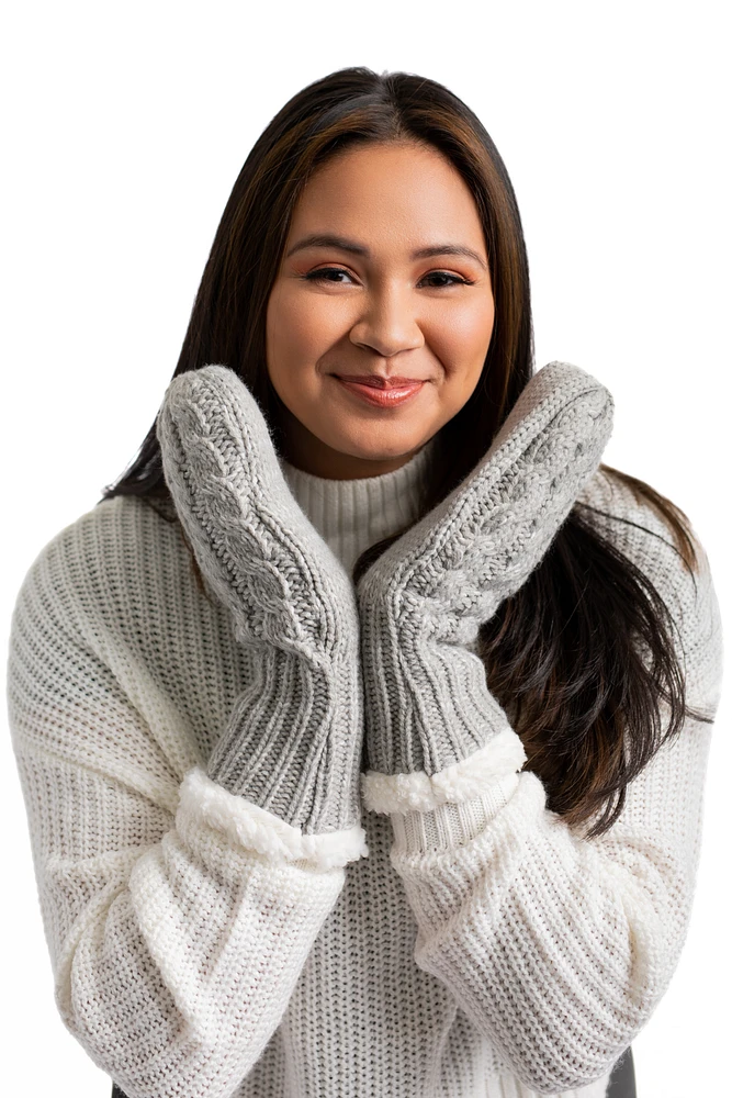 Pink - Cozy Lined Mittens