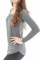 Burgundy - Long Sleeve Tunic Top
