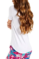 Black - Short Sleeve Tunic Top