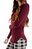 Burgundy - Long Sleeve Tunic Top