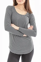 Burgundy - Long Sleeve Tunic Top