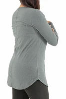 Burgundy - Long Sleeve Tunic Top