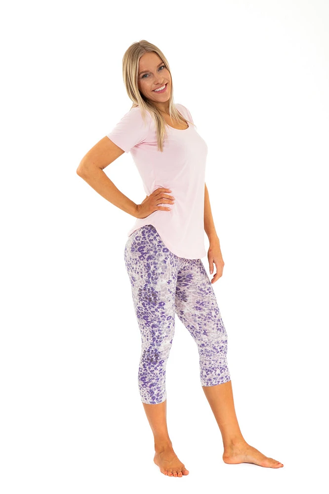 Purple Print - Capris