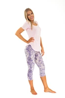 Purple Print - Capris