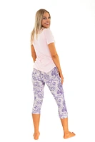 Purple Print - Capris