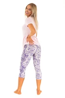 Purple Print - Capris