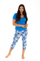 Blue Daisies - Capris