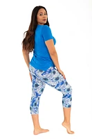 Blue Daisies - Capris