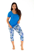 Blue Daisies - Capris