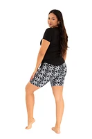 Grey & White Flowers - Shorts