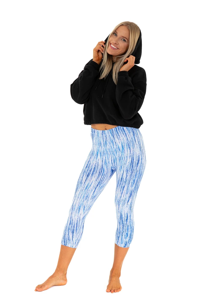 Lines Blue - Capris