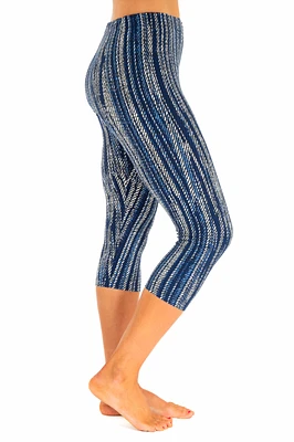 Vintage Blue Lines - Capris