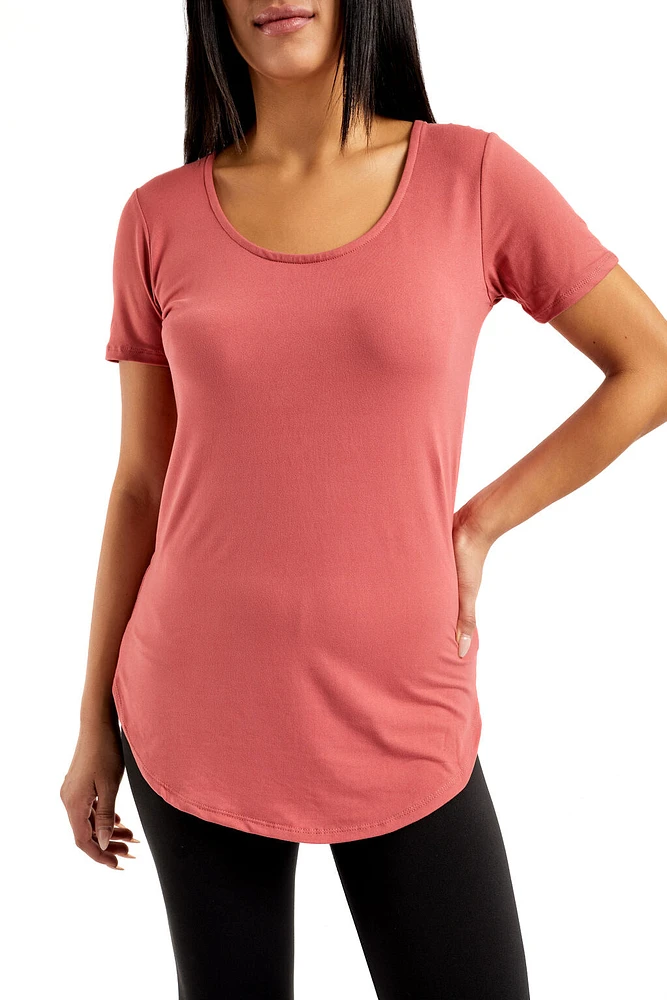 Black - Short Sleeve Tunic Top