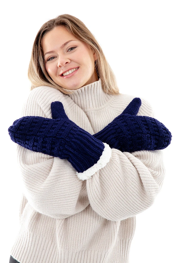 Pink - Cozy Lined Mittens