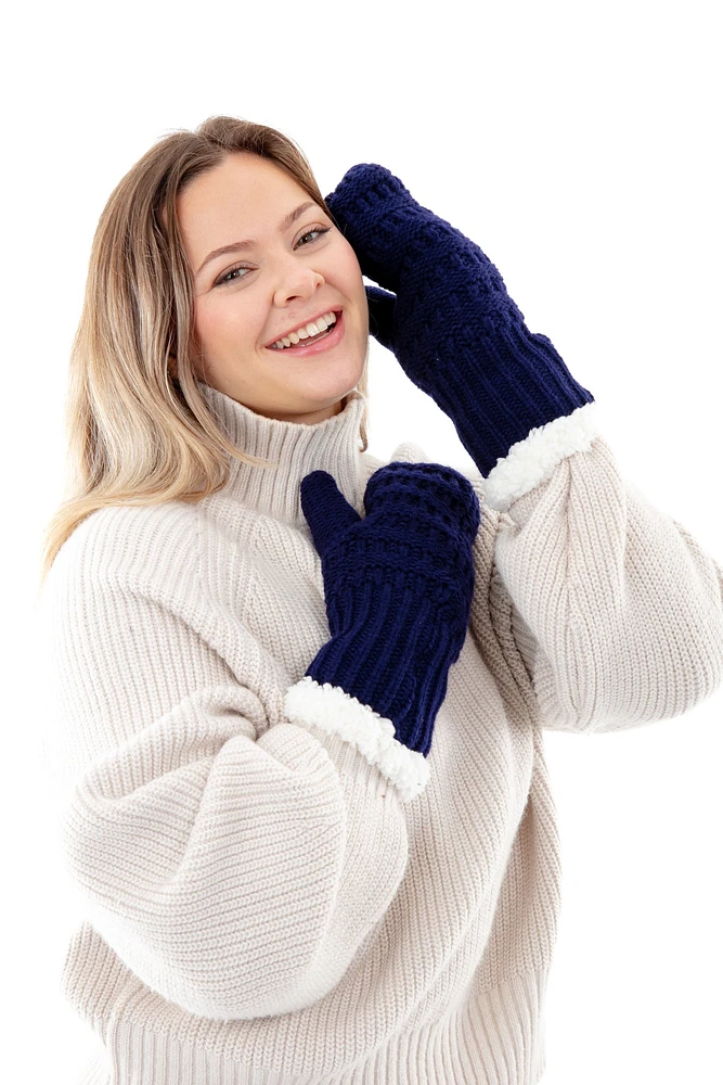 Pink - Cozy Lined Mittens