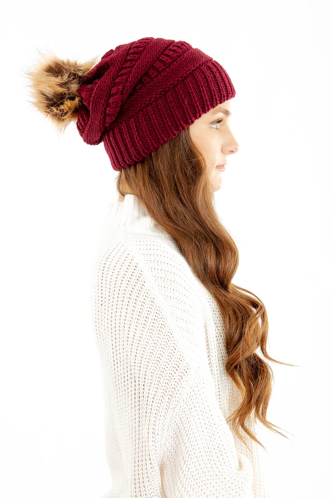 Burgundy - Cozy Slouchy Beanie