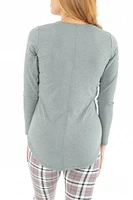 Light Gray - Long Sleeve Tunic Top
